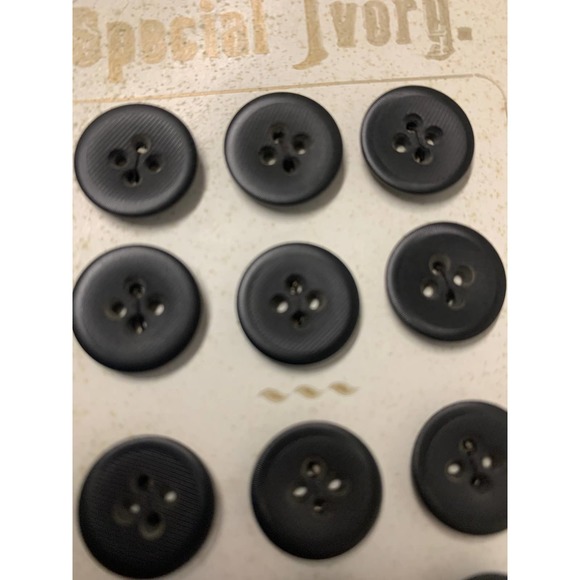 Vintage Special Ivory (Vegetable Ivory) Buttons 2 Card Lot 12 Buttons/Card NOS - Picture 3 of 4